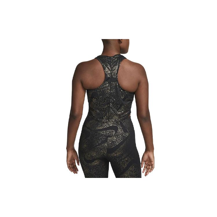 Nike Dri-FIT One Logo Print Crop Tank Top Women Tops Black DQ6304-010