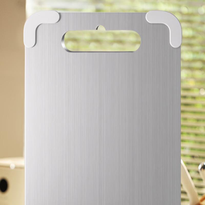 Abdo Double-Sided Stainless Steel & Silicone Cutting Board