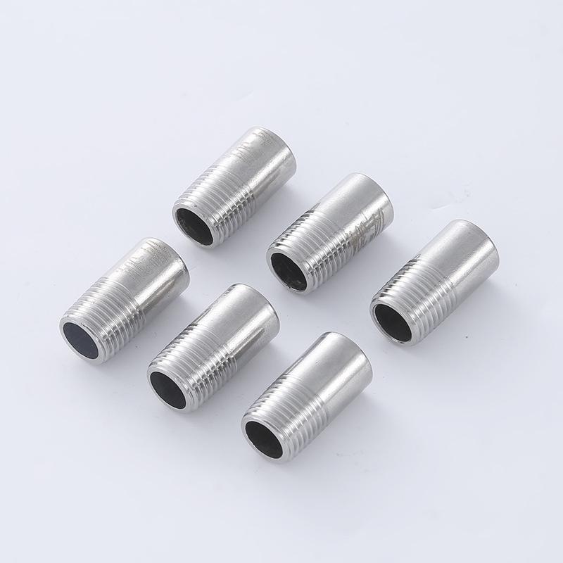 304 Stainless Steel Single-Head Thread Water Pipe Connector, Welded Male Thread, DN15/20/25