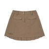 MALBON GOLF Women'S Modified Pleated Out-Pocket Skirt Dark Beige (Woman)