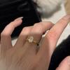 Female Unique Niche Light Luxury Exquisite Pigeon Egg Line Knot Ring