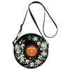 Women'S Personalized Vinyl Record Cosmetic Bag Shoulder Bag Backpack Storage Bag Polyester Travel Storage Bag
