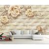 European Marble 3d Wallpaper Relief Flower Mural Living Room Bedroom Tv Sofa Background Wall 3d Wallpaper
