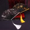 Chinese Handheld Folding Fan - Gold/Silver Foil Embroidery Elegant Palace Fan for Women, Hanfu Dance Costume Accessories