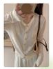 Women's Knit Cardigan Outerwear: Round Neck, Spring/Summer 2026 Fashionable Sweater Top.
