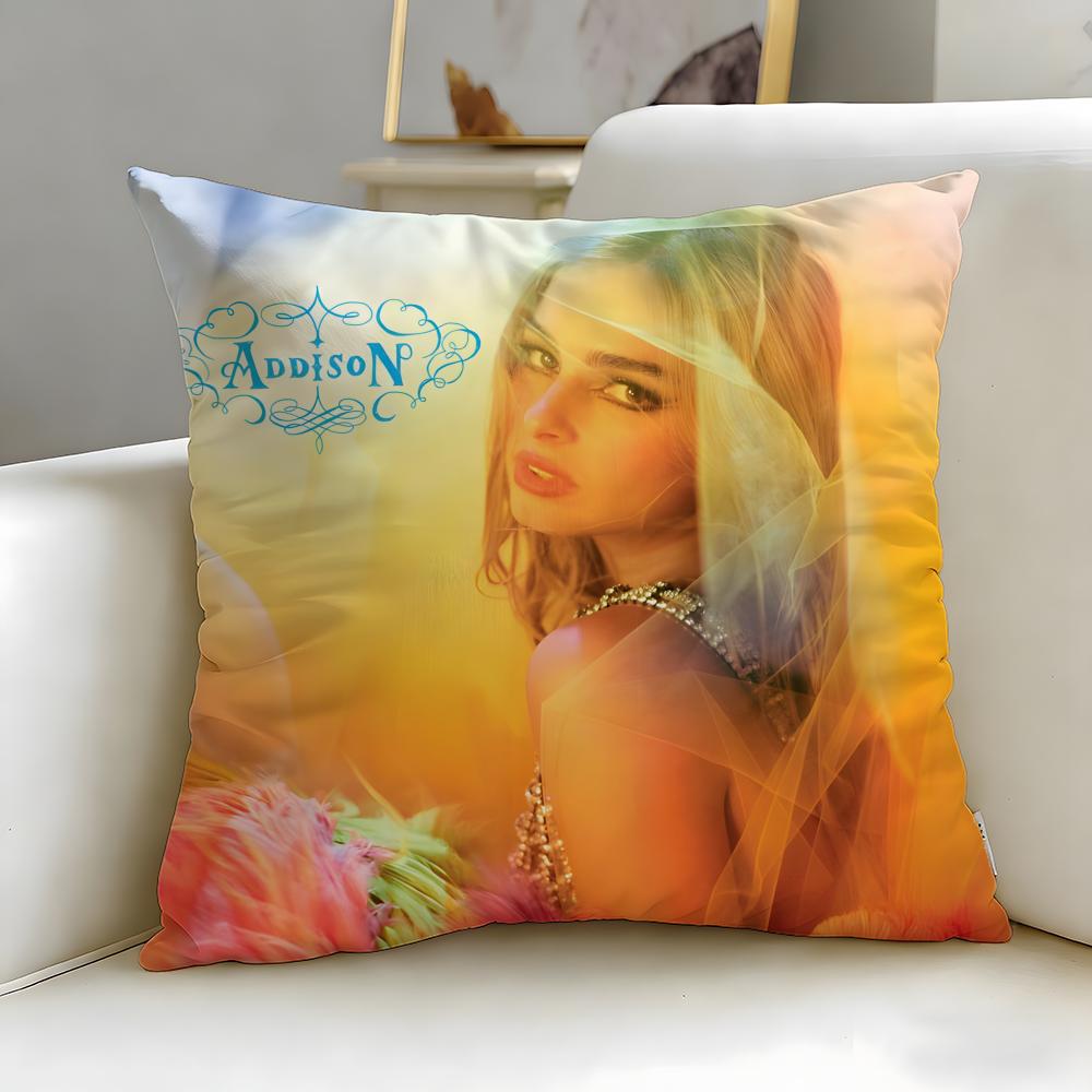 social star Addison Rae Cushion Cover Soft EasyWash Pillow Case Versatile for Couch Bed Travel and Office