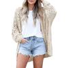 2026 Spring and Autumn New Fashion Women's Cardigan Long Sleeve Hollow Mohair Sweater Coat