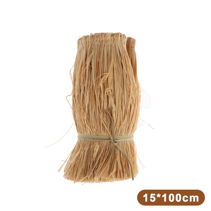 Suministro Natural para el Hogar Adorno para Casa de Huéspedes Borlas de Paja Guirnalda de Hierba Lafite Decoración de Pared de Fondo Adorno de Flecos de Yute