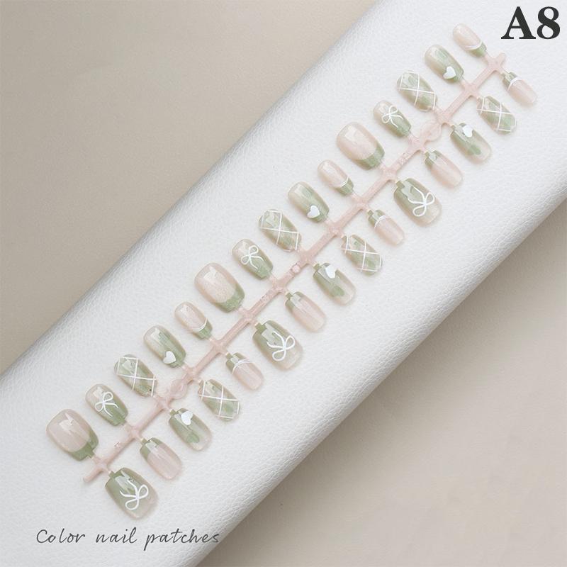 30Pcs Long False Nails Fashion Wearable Fake Nails Full Cover Detachable Press On Nails Diy Girls Nail Tips