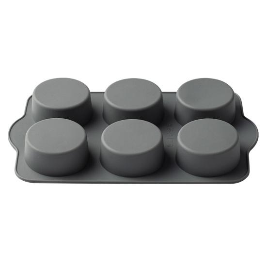 Silicone Cake Mold 6/12-Cavity Mini Fluted Tube Pan BPA-Free Non-Stick Small Cake Baking Mold Food Grade Silicone Mold Gifts for Bakers Mother's