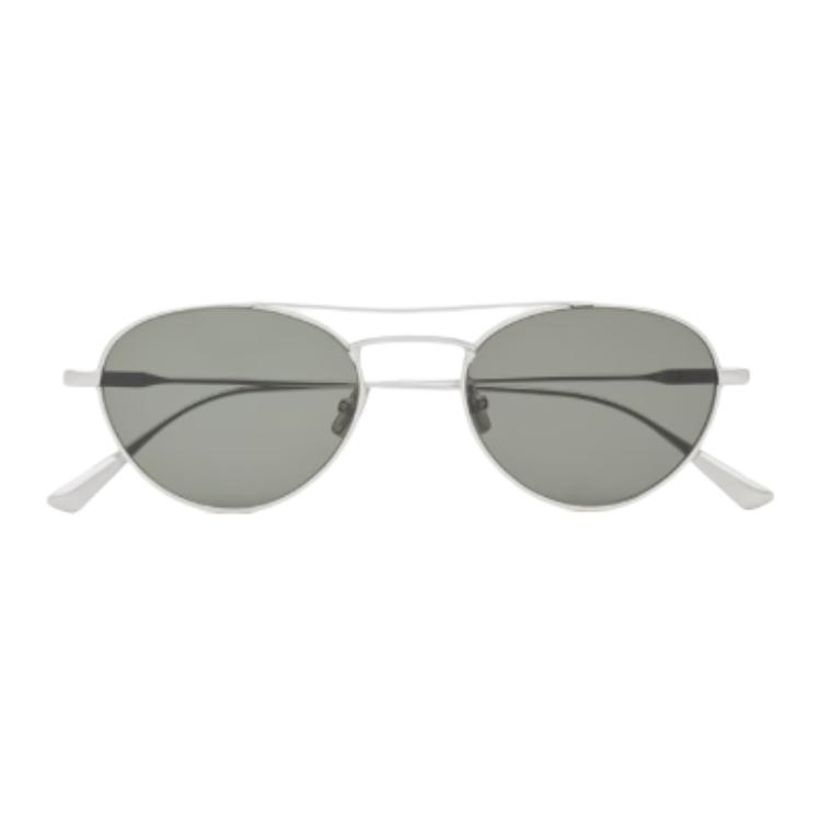 

Saint Laurent Minimalist Design Metal Round Sunglasses Unisex sunglasses Silver 843062Y99698100 51,Silver