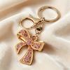Rhinestone Bow Keychain with Rotating Lobster Clasp for Women Girls Sparkling Bow Keychain Bag Charm for Birthday Mother's Day