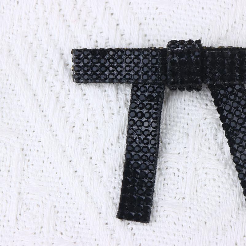 Handmade Pu Rhinestone Bow Brooches For Women Unisex Knot Pins Event Party New Vintage Gifts Backpack Decoration