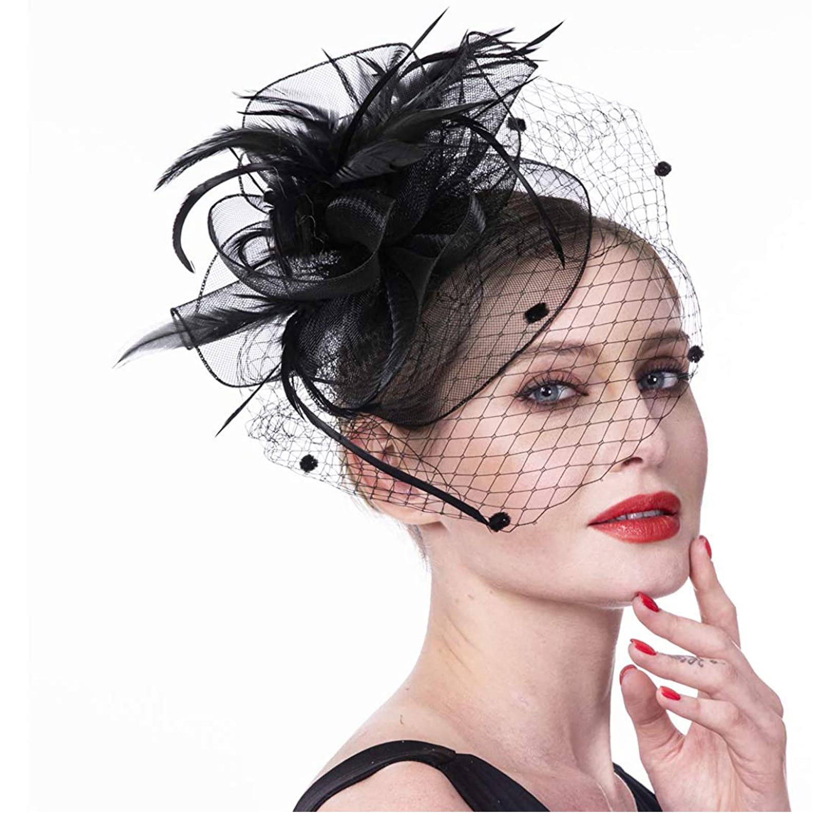 

Женщины Девушки Сетка Чародеи Шляпа Коктейльная Вечеринка Оголовье Головной Убор Свадебная Шляпа One Size