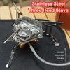 Camping Tourist Burner Outdoor Portable Three Head Stove Duża moc kuchenka gazowa Camping Piknik Wiatroszczelna kuchenka Sprzęt kuchenny