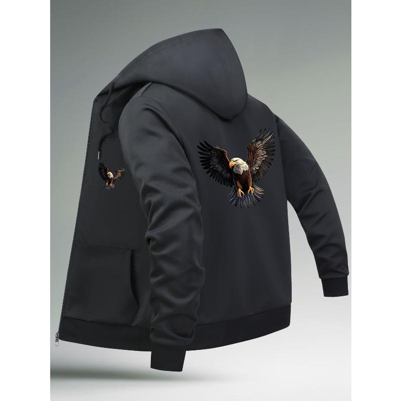 

Hooded Jacket Men s Casual Soft Touch Easy Care Versatile Fall Coat S