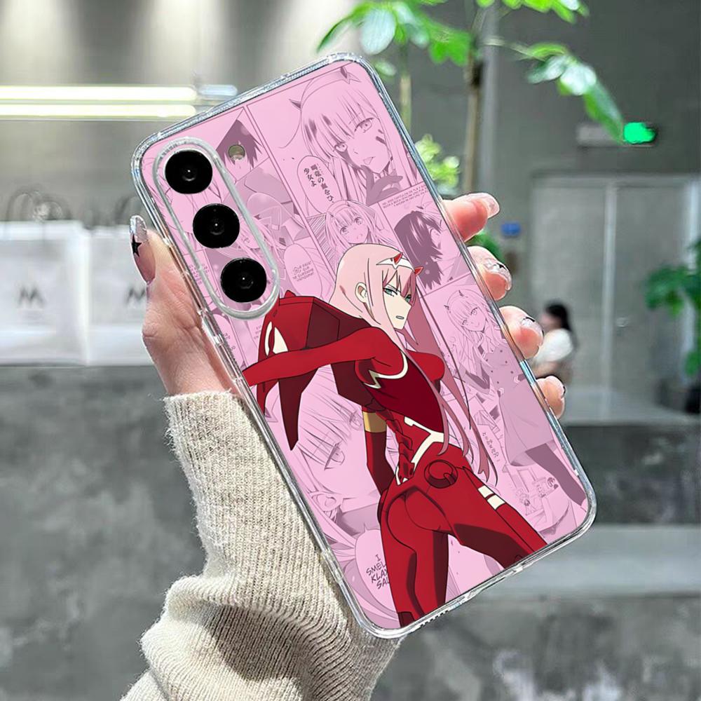 Zero Two Darling In The FranXX Anime Phone Case For Samsung S26 S25 S24 Ultra S23 Fe S22 S20 S21 Plus Plus 5G Fe Transparent Cov