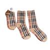 Calzini Trendy Europei e Americani Haute Couture Stile Britannico Nicchia Calzini a Quadretti Donna Retrò a Strisce Contrasto Calzini a Tubo Medio e Calzini