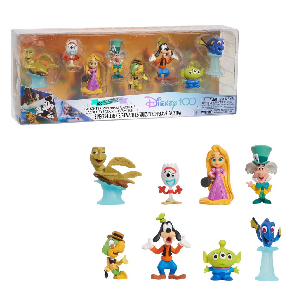 Just Play Disney 100 Years of Comedy Celebration Collection, Limited Edition 8-Piece Figure Set, Kids' Toys, Ages 3 and Up