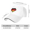 GerUnisexy Deutschland GerUnisex Flag Heart Casual Baseball Cap Camping Trucker Hat Wholesale Couple Women Street Style Snapback Cap