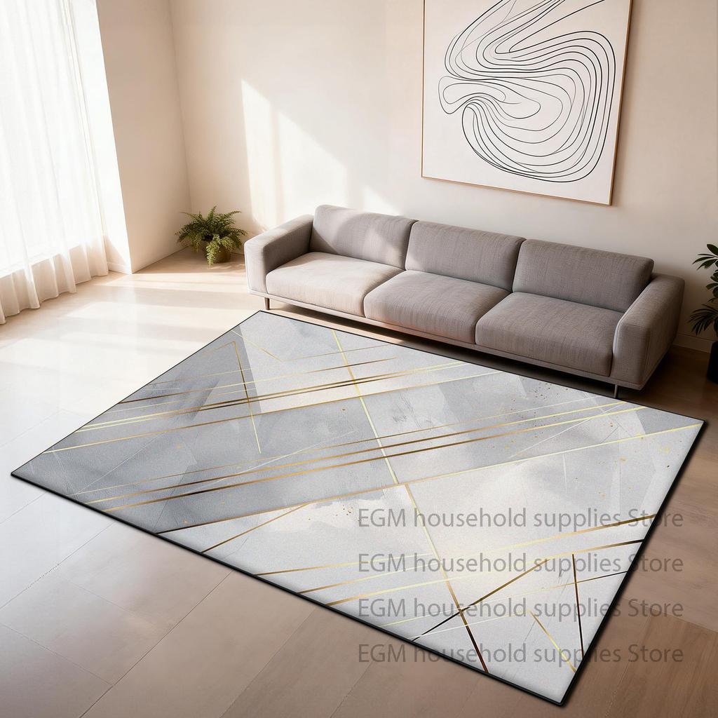 Modern Geometric Carpet Living Room Decoration Bedroom Washable Customizable Rug Non-slip Area Coffee Tables Floor Mat Cloakroom