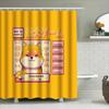 Süßer Shiba Inu Hund Badezimmer Duschvorhang Wasserdicht Bauernhaus Dekor Japanischer Stil Waschraum Stoff Hintergrund Heimdekoration