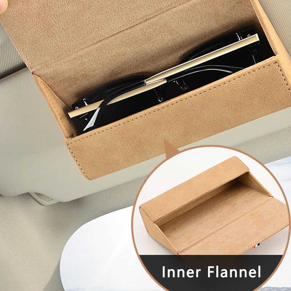 Magnetic Car Sunglasses Holder Case Universal Auto Sun Visor Glasses Box Clip Sunglasses Holder Fastener Eyeglasses Storage