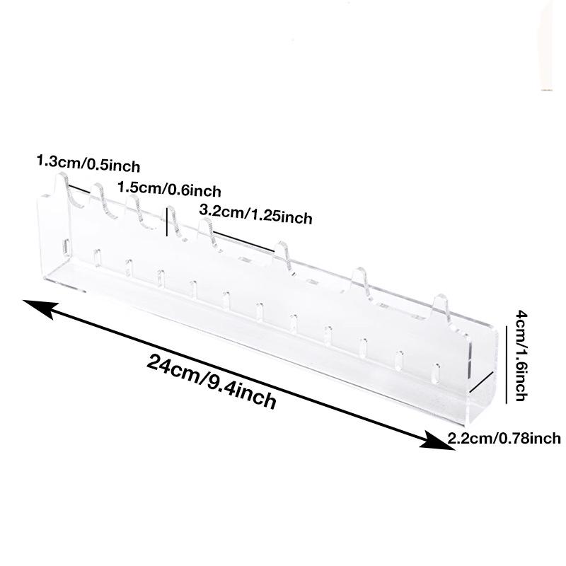 Acrylic Jewelry Display Stand for Necklaces, Earrings, and Rings - Wall Mount Organizer with Large Capacity
