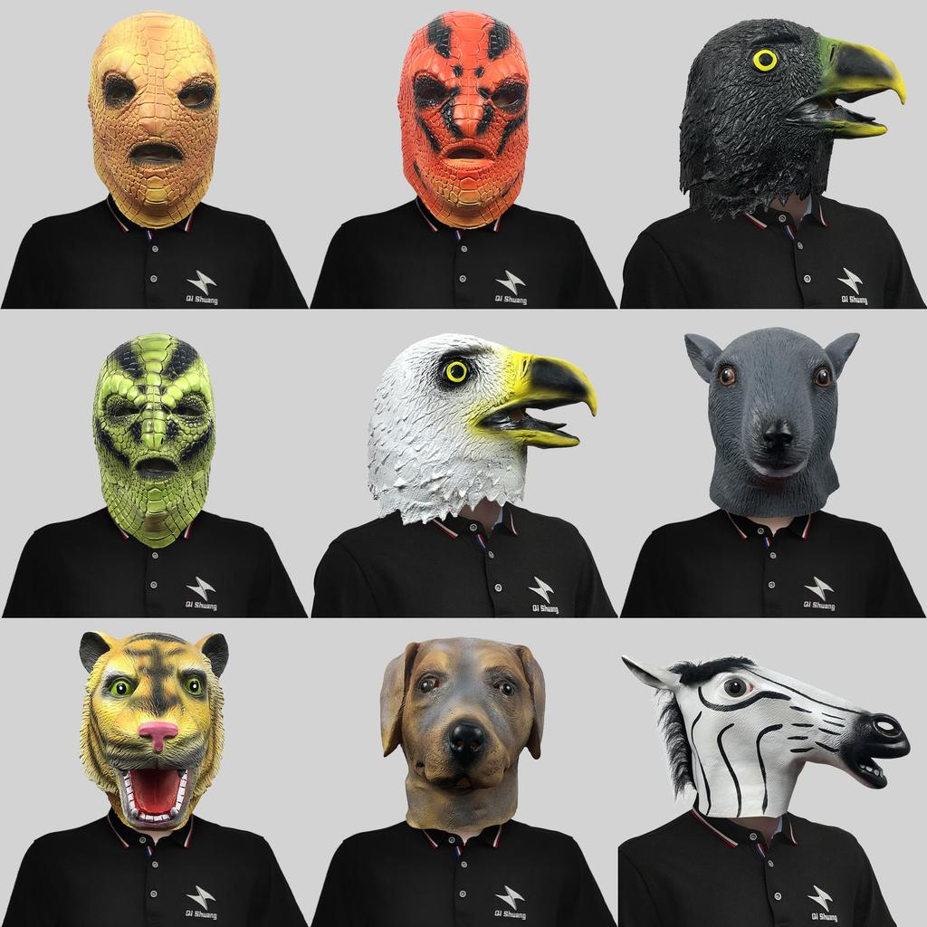 Creative Latex Animal Head Masks For Adults And Kids Perfect For Costume Events And Parties