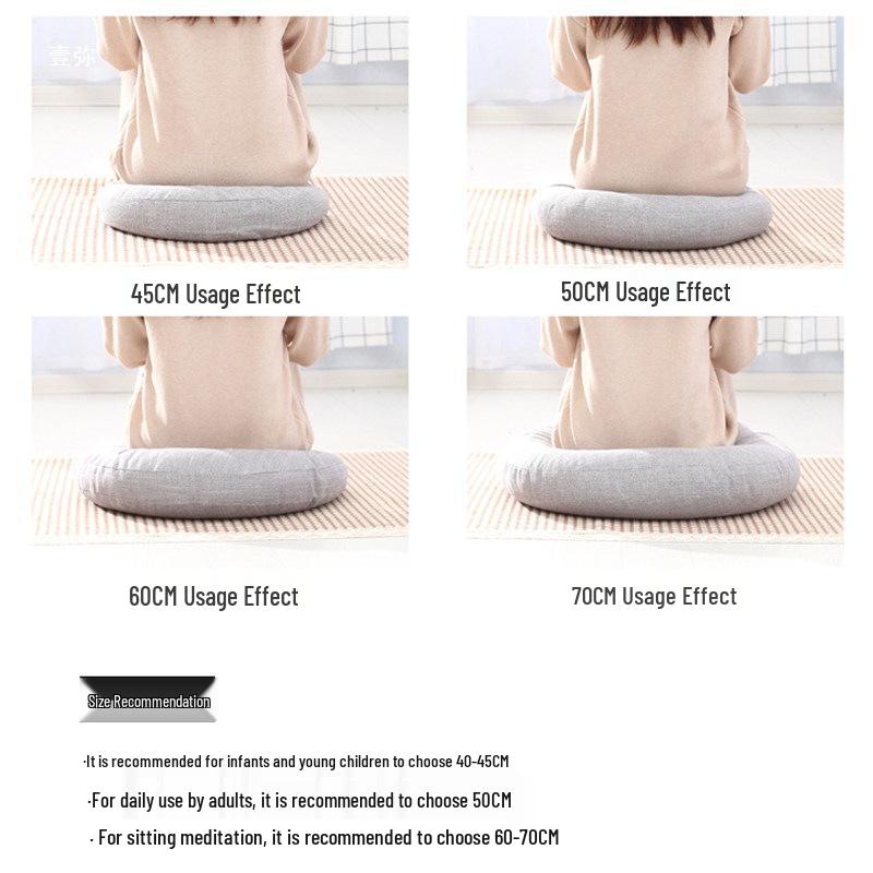 Washable Japanese-Style Thick Linen Tatami Floor Cushion for Living Room