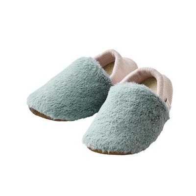 LADONNA Microwave-Ready Gel Hot Water Bottle and Warm Slippers with Pockets (Sage Green)