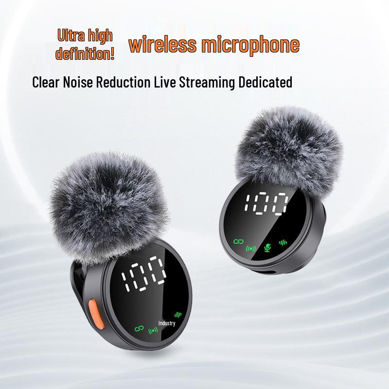 A8 Wireless Lavalier Microphone: 3-in-1 Noise Reduction for Outdoor Live Audio Recording & Universal Camera Use