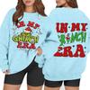 Women's Casual Fashion Long Sleeve Christmas Printed Round Neck Sweatshirt Top