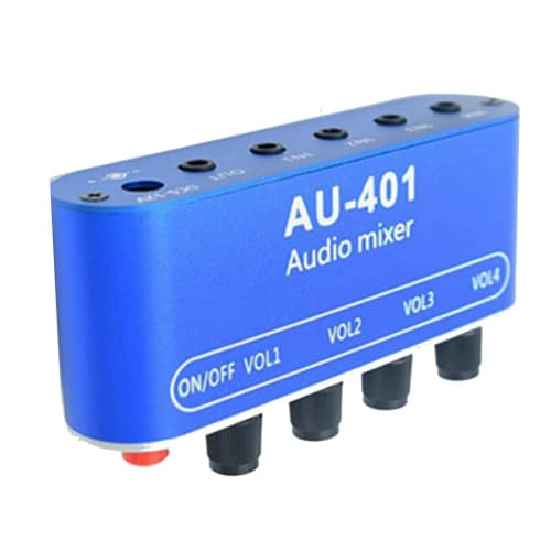 Bannik DC 5V-12V AU-401 Stereo Audio Mixer 4 Input 1 Output Separately Board Sound Mixing DIY Headphone Amplifier Durable
