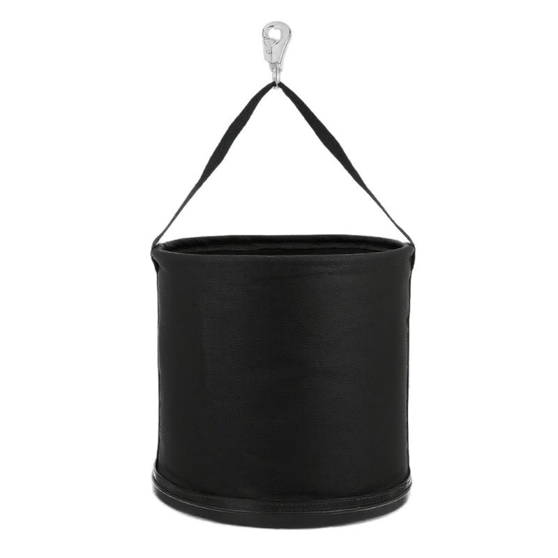 Oversized Tool Storage Bag Reinforced Bottom Canvas Utility Bucket with Shoulder Strap Workshop Use