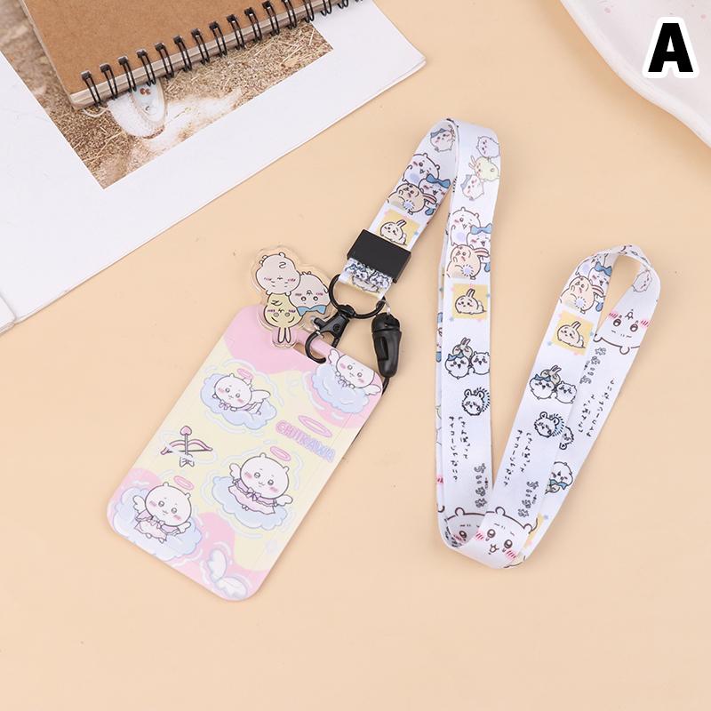 Cute Cartoon Neck Strap Lanyard Card Cover For Student Id Card Teacher Strap Badge Holder Photo Card Diy Hang Rope Keyring
