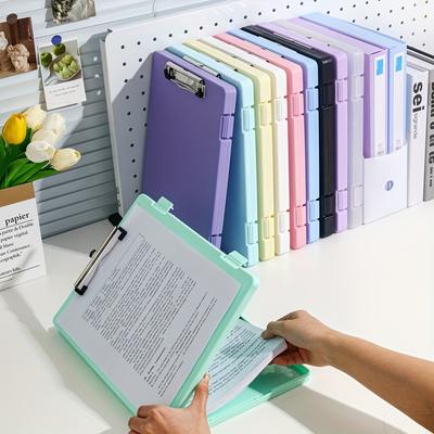 A4-Dateiordner-Aufbewahrungsbox, Plattenclip, Aufbewahrung und Endbearbeitung von Spezialtestpapier für Studenten, Informationsbuch mit großer Kapazität