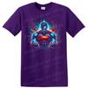 Superman Superhero T Shirt Neon Comic Art Graphic Gift Tee for Hero Collectors