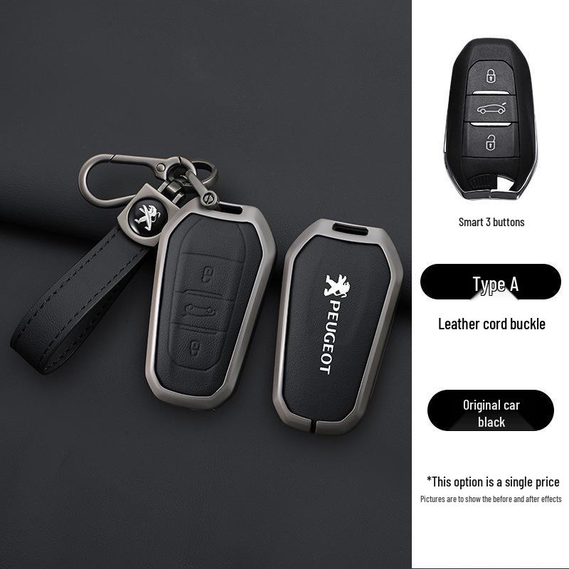 Peugeot Key Case for 308, 207, 408, 508, 307, 301, 3008 - Metal Shell, Modified Package.