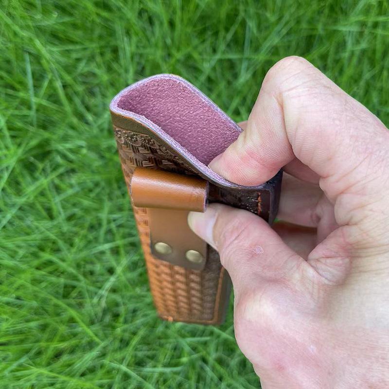 21CM Carve Designs Fixed Knife Holder Full Grain Cowhide Scabbard Universal Knife Cover Case for Hunting Knife Holsters