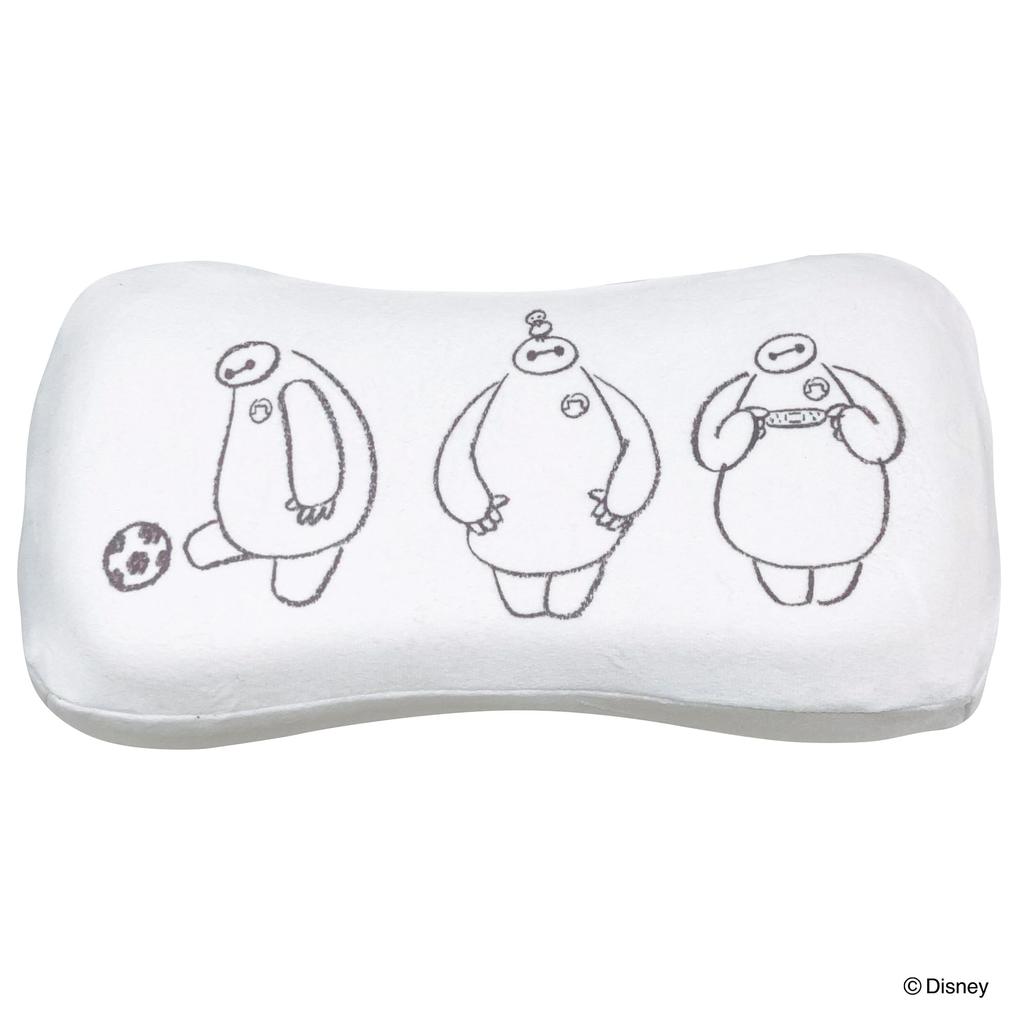 MORIPiLO Morishita Memory Foam Pillow Disney Baymax 15x31cm Waist Support Back Support Stuffed Toy Cushion Character Goods Pastel Ivory 4621195