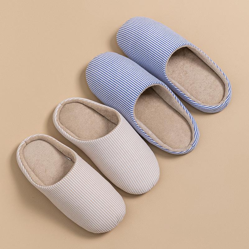 Cixi cotton slippers winter women's autumn couple home use indoor confinement warm non-slip plush home cotton slippers men