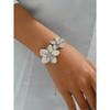 Simple White Bead & Faux Pearl Starfish Shell Jewelry Bracelet, Suitable for Women's Daily Wear and Leisure Travel