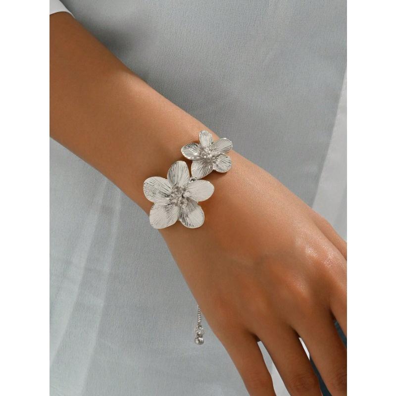 Simple White Bead & Faux Pearl Starfish Shell Jewelry Bracelet, Suitable for Women's Daily Wear and Leisure Travel