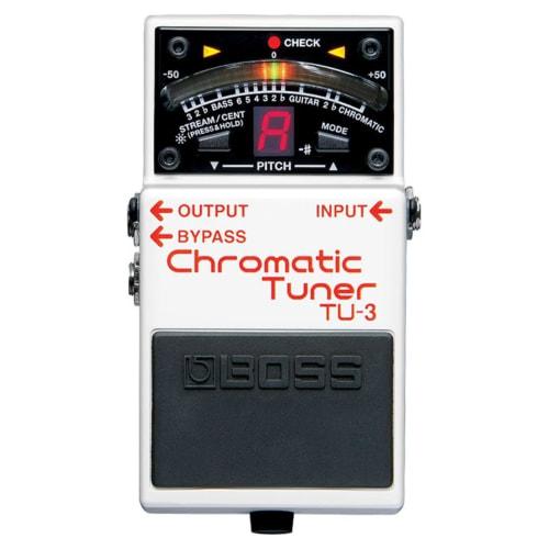 BOSS TU-3 Chromatic Tuner with Power Supply, High Brightness Mode for High Visibility, Perfect for Live Performances, Guitar, and Bass