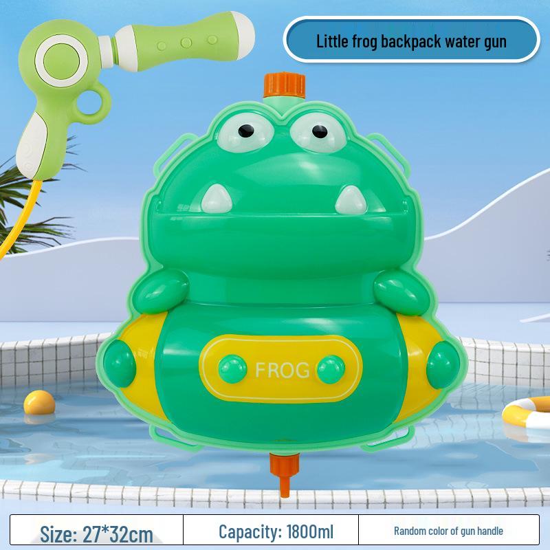 Dinosaur Backpack Water Gun Toy - Small Pull-Out Spray Gun with Gatling Large Capacity