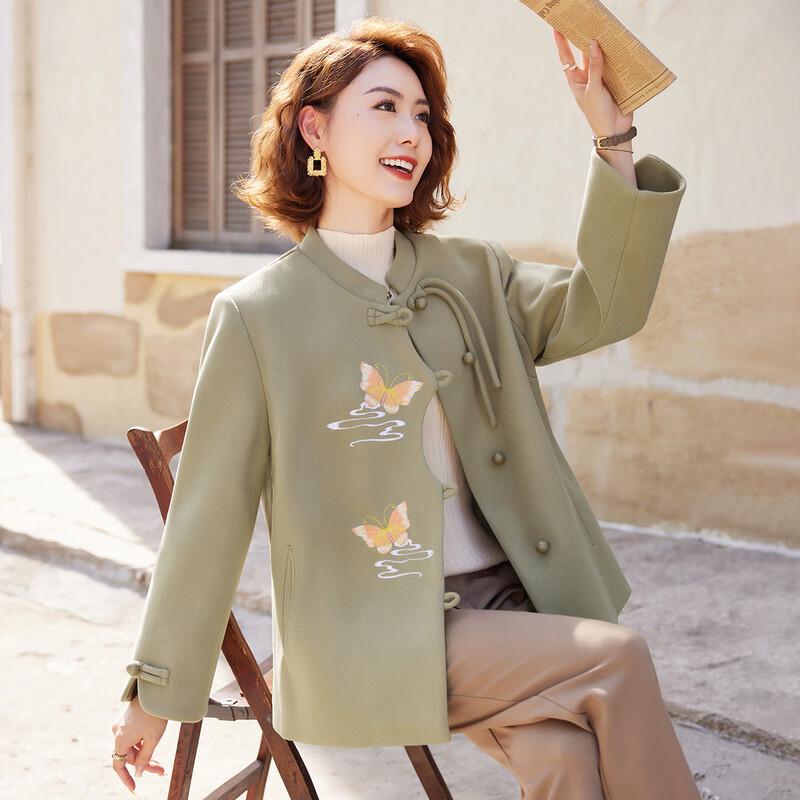 

Pastor New Chinese Style Embroidered Lapel Coat 2XL