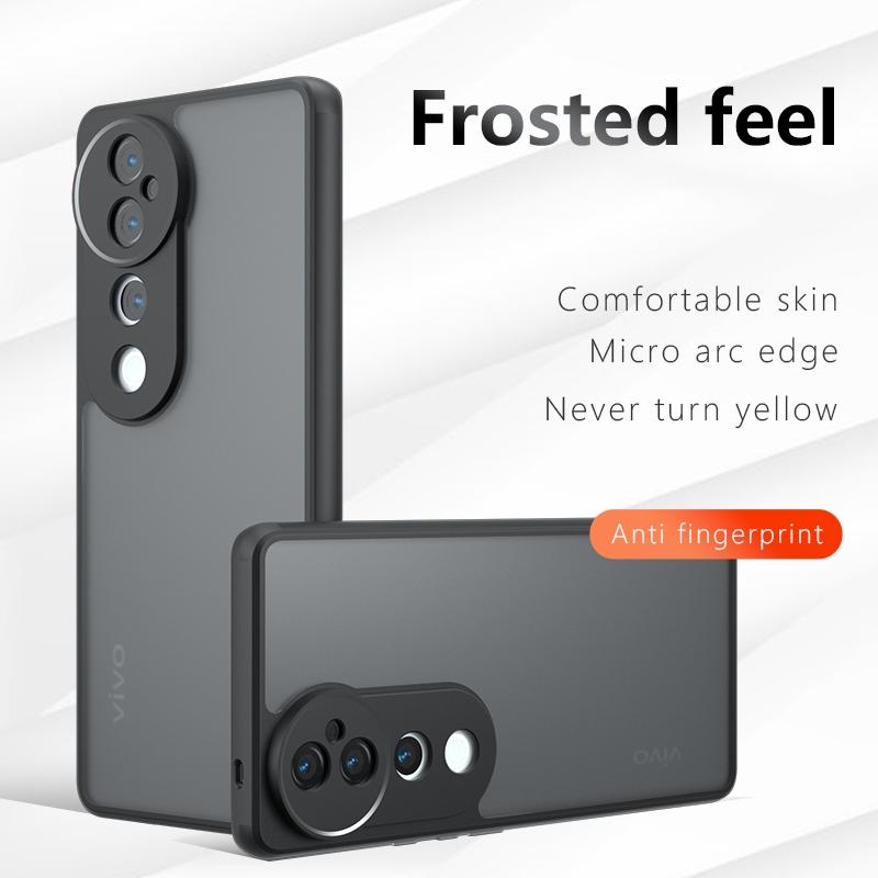 For Vivo V40 5G Case Cover Vivo V40 Capas New Shockproof Phone Back Bumper Matte Frosted Black Transparent For Fundas Vivo V40