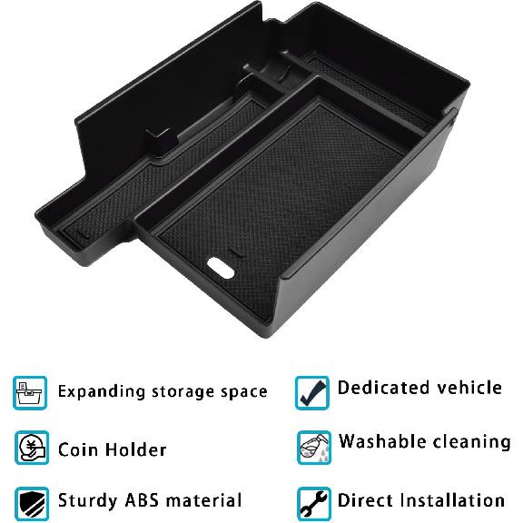 EDBETOS Center Console Organizer Tray Compatible With Nissan Pathfinder Accessories 2024 2025 R53 Interior Secondary Armrest Storage Glove Box