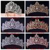 Shiny Silver Princess Tiara Crystal Rhinestone Crown Exquisite Baroque Luxury Crown  Wedding
